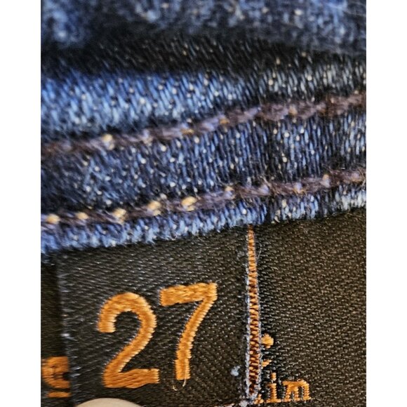 Genetic Denim Jeans Womens Size 27 Blue Denim Skinny The Shane Distressed - Picture 8 of 16